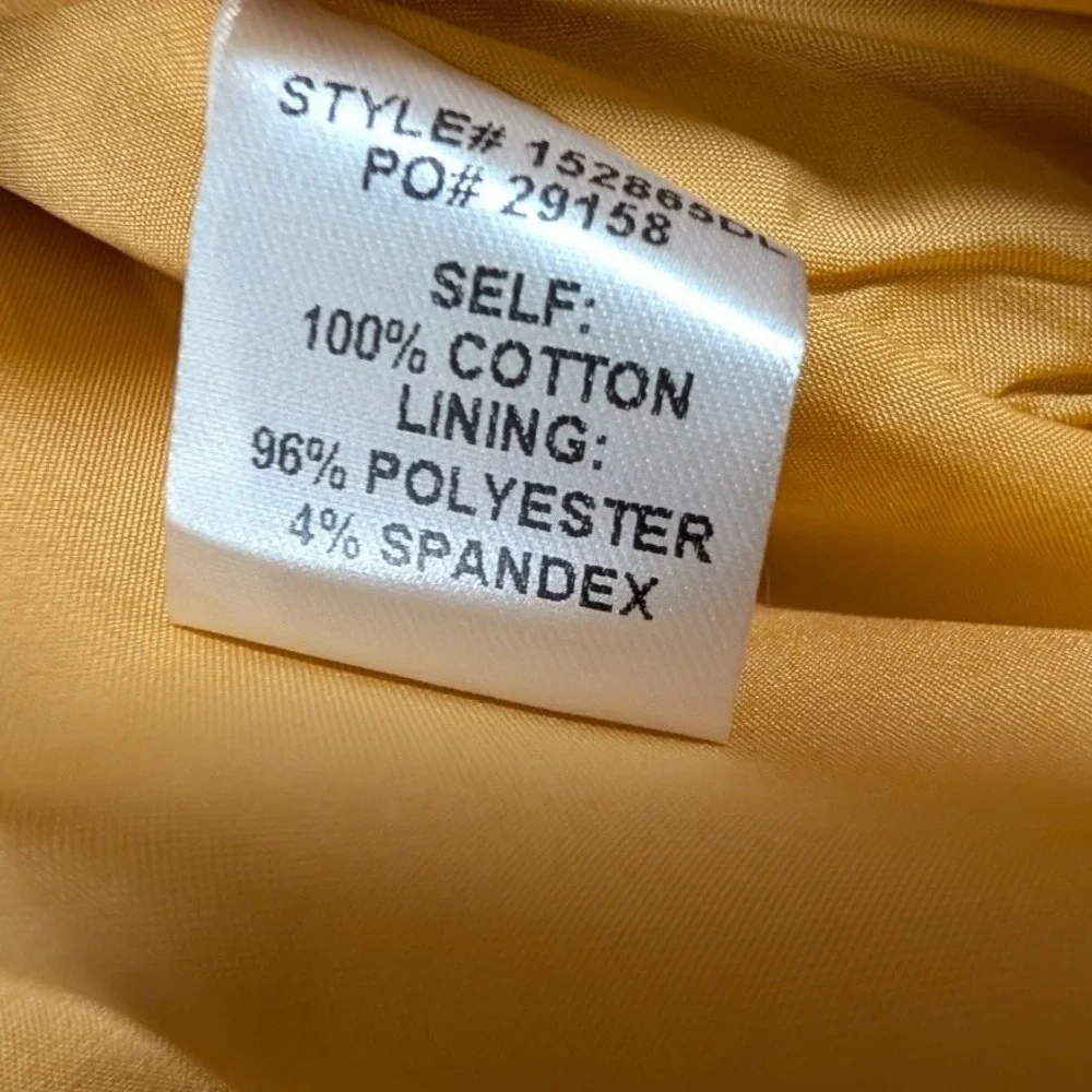 Skies Are Blue Yellow Eyelet Mini Skirt Scalloped Hem Peasant Lined Size 1X - Picture 8 of 9